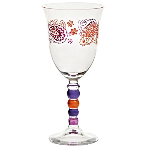 Weinglas Weinkelch Trinkglas Nadia mit Motiv 270 ml H 18,5 cm Moderner Zeitloser Style von CRISTALICA