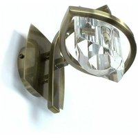 Cristalrecord - Messing Wandleuchte Oval Optische Glasscheibe cr 43-701-40-006 von CRISTALRECORD