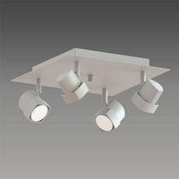 Cristalrecord - Deckenleuchte 4 Scheinwerfer moka blanco / mate 001-2150-4-125 von CRISTALRECORD