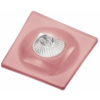 Eingelassener quadratischer fester Ring Pink Dune Cristalrecord 20-110-01-140 von CRISTALRECORD