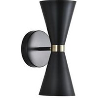 Greta Schwarze Wandleuchte 2xE27 von CRISTALRECORD