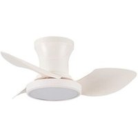 Cristalrecord - Reel Weißer LED-Deckenventilator 20W 1900Lm cct Dim von CRISTALRECORD