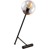Schwarze Tischlampe mit transparentem Lampenschirm Modell 17 von CRISTALRECORD