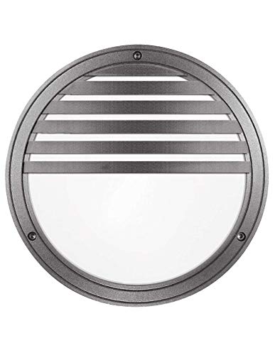 cristher Daira – Wandleuchte IP64 E27 28 cm Gitter anthrazit von CRISTHER LIGHTING