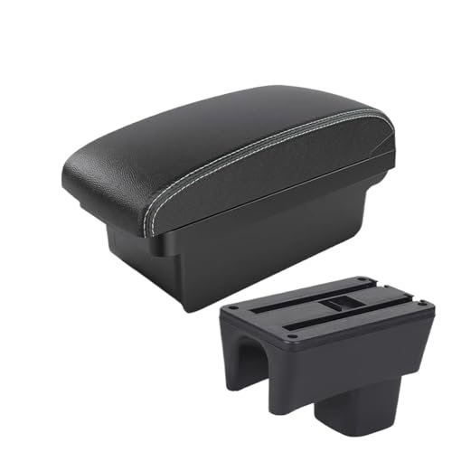 CRJIMX Armaturenbrettbox Innenraum-Accessoire Aufbewahrungsbox Für Suzuki Für Swift 2005-2023(A3 Black white NO USB) von CRJIMX