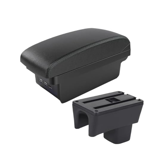 CRJIMX Armaturenbrettbox Innenraum-Accessoire Aufbewahrungsbox Für Suzuki Für Swift 2005-2023(B2 schwarze Linie 3USB) von CRJIMX