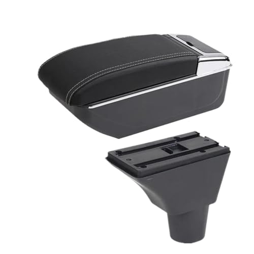 CRJIMX Armlehnenbox Aufbewahrungsbox Innenraum Spezielle Nachrüstteile Für Citroën C3 C4(B weiße Linie KEIN USB) von CRJIMX