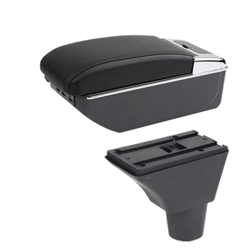 CRJIMX Armlehnenbox Aufbewahrungsbox Innenraum Spezielle Nachrüstteile Für Citroën C3 C4(C black line 7USB) von CRJIMX