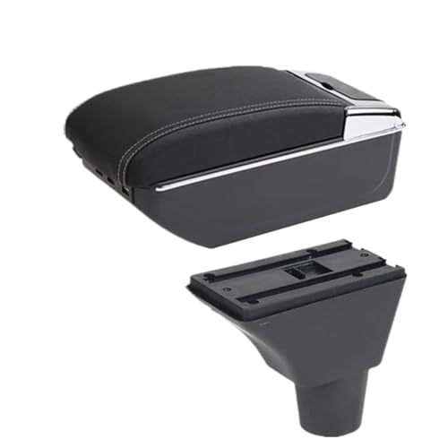 CRJIMX Armlehnenbox Aufbewahrungsbox Innenraum Spezielle Nachrüstteile Für Citroën C3 C4(D weiße Linie 7USB) von CRJIMX