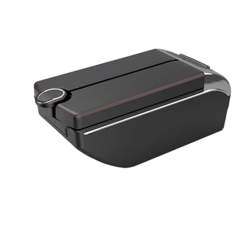 CRJIMX Armlehnenbox Für Opel Für Corsa F Für Corsa F 2019 2020 2021 2022 2023 2024 Innenraum Mittelarmlehne(B1 Schwarz rot 7USB) von CRJIMX