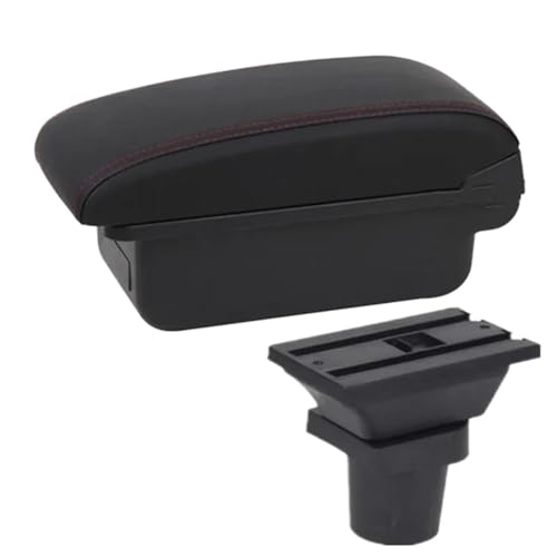 CRJIMX Auto Armlehnenbox Aufbewahrungsbox Für Mitsubishi Für Colt Armlehnenbox Für Mitsubishi Für Colt Z30(A1 style red line) von CRJIMX