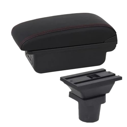 CRJIMX Auto Armlehnenbox Aufbewahrungsbox Für Mitsubishi Für Colt Armlehnenbox Für Mitsubishi Für Colt Z30(B1 style red line) von CRJIMX