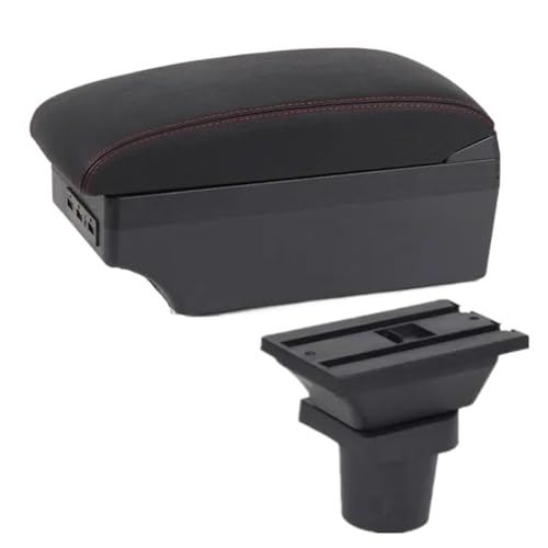 CRJIMX Auto Armlehnenbox Aufbewahrungsbox Für Mitsubishi Für Colt Armlehnenbox Für Mitsubishi Für Colt Z30(C1 style red line) von CRJIMX