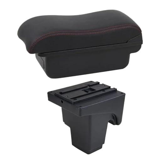 CRJIMX Auto Armlehnenbox Für Focus 3 Mk3 2011 2012 2013 2014 2015 2016 2017 2018 2019 20200 Mittelkonsole Armauflage Stauraum(B2 Rote Linie) von CRJIMX