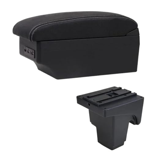 CRJIMX Auto Armlehnenbox Für Focus 3 Mk3 2011 2012 2013 2014 2015 2016 2017 2018 2019 20200 Mittelkonsole Armauflage Stauraum(E1 Weiße Linie) von CRJIMX