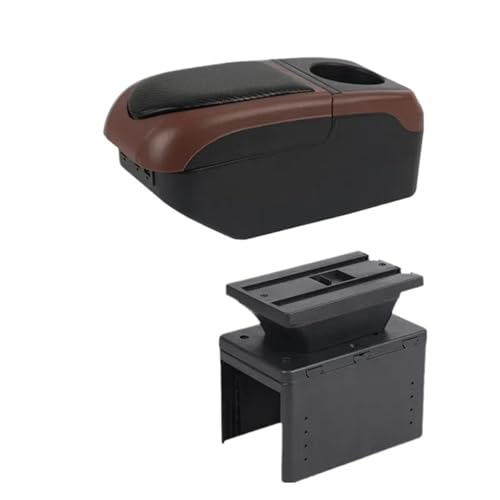 CRJIMX Auto-Aufbewahrungsbox Für Vauxhall Für Opel Für Adam Für Astra J H G Für Corsa D C GTC Mokka X Insignia Mittelkonsole(Black Curry) von CRJIMX