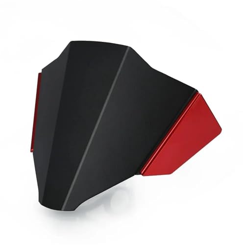 CRJIMX Frontscheibe Winddicht Windschutzscheibe Windabweiser Teile Für Ducati Für Streetfighter V4 S V4S 2020 2021 2022 2023 2024(Schwarz rot) von CRJIMX