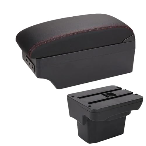 CRJIMX Für C&hevrolet Für CRUZE 2009 2010 2011 2012 2013 2014 2015 Armlehnenbox Arm Mittelkonsolen Aufbewahrungsbox(A1 Schwarz Rot 7USB) von CRJIMX