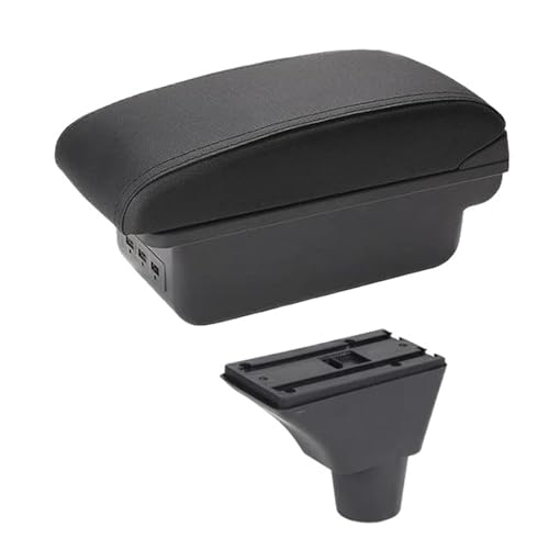 CRJIMX Für Civic Ep3 Armaturenbrettbox Zentral Inhaltsaufbewahrung Aufbewahrungsbox Armlehnenbox Mit Getränkehalter USB-Schnittstelle(B2 schwarze Linie 3USB) von CRJIMX