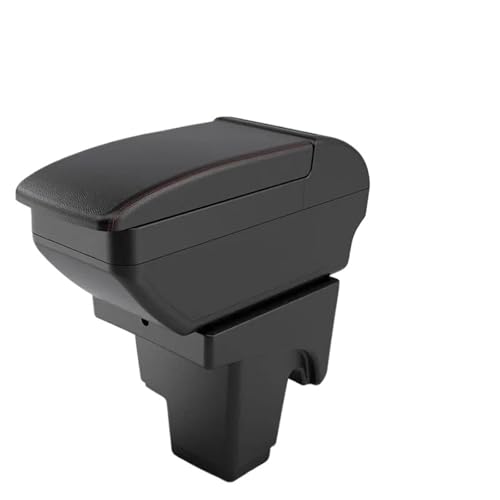 CRJIMX Für Focus 3 Armlehnenbox Für Focus Mk3 III Auto Armlehnenbox Mittelkonsolen Aufbewahrungsbox(A1 Schwarz Rot KEIN USB) von CRJIMX
