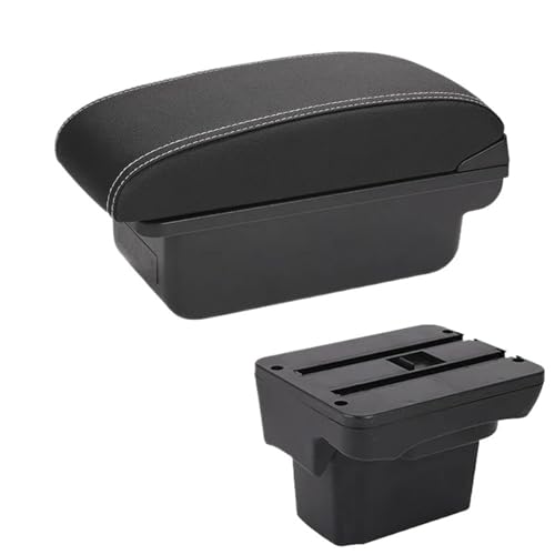 CRJIMX Für Holden Für Cruze Armlehnenbox 2009 2010 2011 2012 2013 2014 2015 Armlehnenbox Arm Mittelkonsolen Aufbewahrungsbox(C3 Schwarz weiß KEIN USB) von CRJIMX