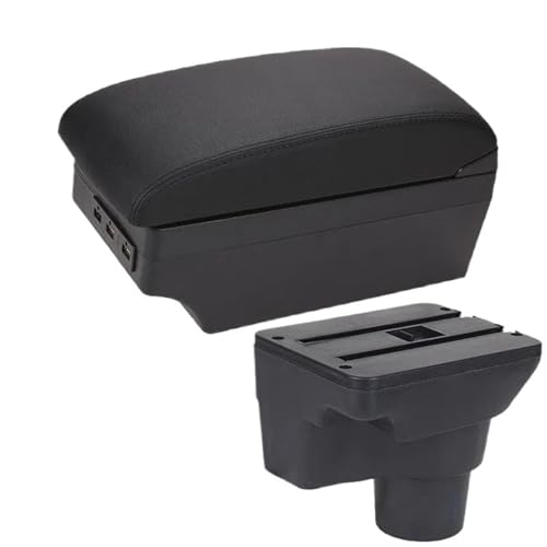 CRJIMX Für Kia Für Rio 4 Armlehne Für Kia Für Rio X Für X-Line Armlehnen-Box Auto Russi 2016 2017 2018 2019 2020 2021(A2 Black line 7USB) von CRJIMX