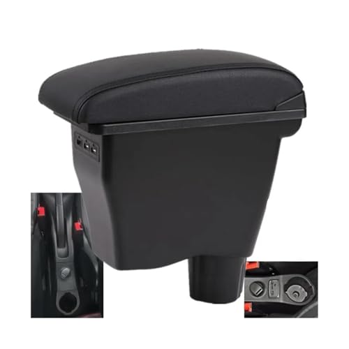 CRJIMX Für Mercedes Für Smart 453 Für Fortwo Für Forfour 2015-2019 Auto Armlehne Box Nachrüstteile Innenraum Aufbewahrungsbox(A 1 leather 3usb) von CRJIMX