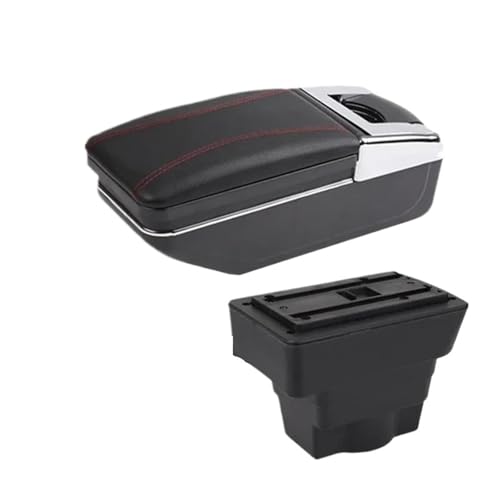 CRJIMX Für Opel Für Astra Armlehnenbox Nachrüstteile Für Opel Für Astra J Autoarmlehne Zentrale Aufbewahrungsbox Innenraum(Eine rote Linie KEIN USB) von CRJIMX