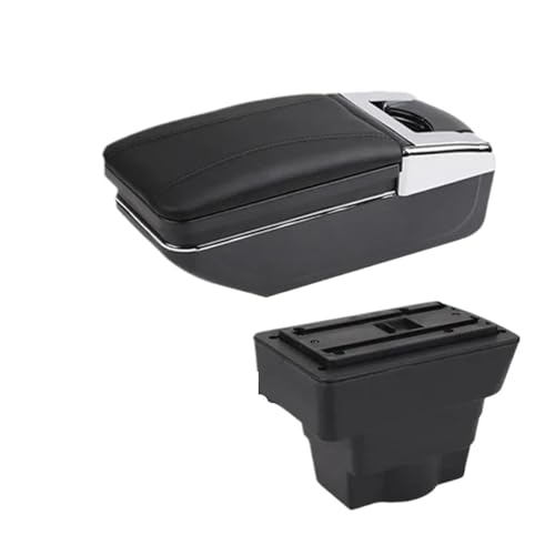 CRJIMX Für Opel Für Astra Armlehnenbox Nachrüstteile Für Opel Für Astra J Autoarmlehne Zentrale Aufbewahrungsbox Innenraum(Eine schwarze Linie Kein USB) von CRJIMX