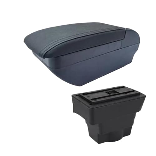 CRJIMX Für Opel Für Astra Armlehnenbox Nachrüstteile Für Opel Für Astra J Autoarmlehne Zentrale Aufbewahrungsbox Innenraum(F schwarze Linie Kein USB) von CRJIMX
