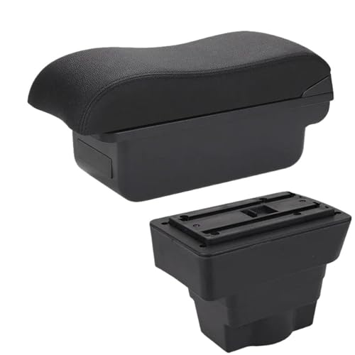 CRJIMX Für Opel Für Astra Aufbewahrungsbox Für Opel Für Astra J 2012 2013 2024 2025-2020 Zentrale Armlehnenbox Autoarmlehne Nachrüstteil(C2 Schwarze Linie KEIN USB) von CRJIMX