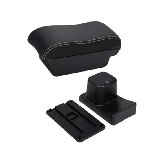 CRJIMX Für Suzuki Für Baleno Armlehne 2017 2018 2019 Nachrüstteile Armlehnen-Box Mittelkonsolen-Box 3USB(B3 Schwarz weiß 3USB) von CRJIMX