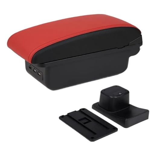CRJIMX Für Suzuki Für Baleno Armlehnen-Box Mittelkonsolen-Modifikationszubehör Getränkehalter USB-Schnittstelle(B5 schwarzer Rand 3USB) von CRJIMX