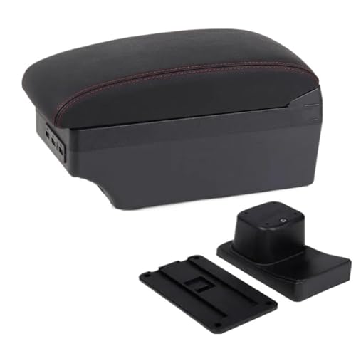 CRJIMX Für Suzuki Für Baleno Armlehnen-Box Mittelkonsolen-Modifikationszubehör Getränkehalter USB-Schnittstelle(C1 rote Linie 7USB) von CRJIMX