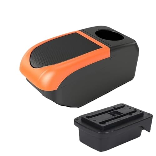 CRJIMX Für TOYOTA Für Verso EZ Auto Armaturenbrettbox Innenraumteile Aufbewahrungsbox Mit USB-Schnittstelle(B2 Orange frame 6USB) von CRJIMX