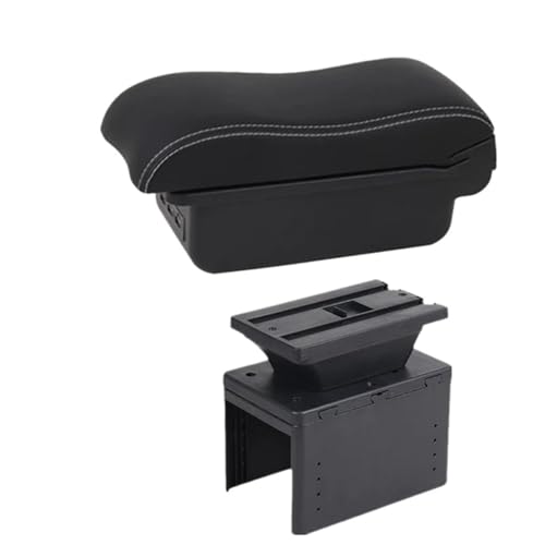 CRJIMX Für TT Armlehne Coupé Für TT Armlehnenbox Mittelkonsole Nachrüstteile Für Den Innenraum(B3 Schwarz weiß 3USB) von CRJIMX