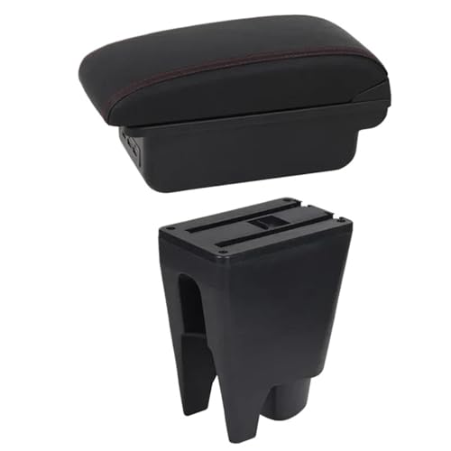 CRJIMX Für Toyota Für Aygo BJ Armlehnenbox Mittelarmlehne Aufbewahrungsbox Auto Autoausstattung Innenausstattungdetails USB(C1 Rote Linie) von CRJIMX