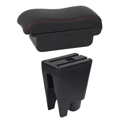 CRJIMX Für Toyota Für Aygo BJ Armlehnenbox Mittelarmlehne Aufbewahrungsbox Auto Autoausstattung Innenausstattungdetails USB(C2 Rote Linie) von CRJIMX