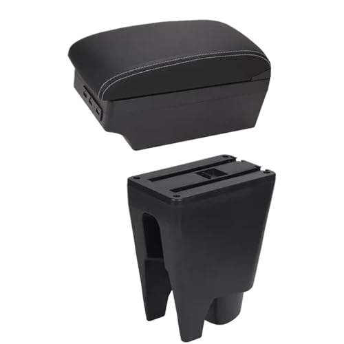 CRJIMX Für Toyota Für Aygo BJ Armlehnenbox Mittelarmlehne Aufbewahrungsbox Auto Autoausstattung Innenausstattungdetails USB(E1 Weiße Linie) von CRJIMX