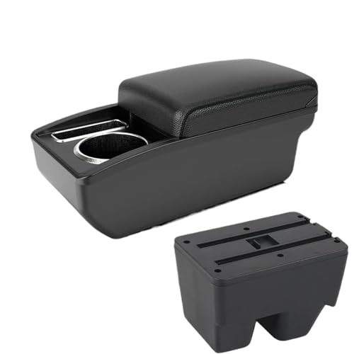 CRJIMX Für Toyota Für Yaris SUV Armlehnenbox Für Toyota Für Yaris Cross Auto-Armlehne Aufbewahrungsbox Zentrale Armlehnenbox(A2 schwarze Linie Kein USB) von CRJIMX
