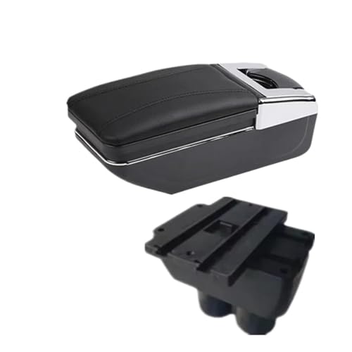 CRJIMX Für VW Für T&ouran Für Caddy Armlehne Zentrale Aufbewahrungsbox Innenraum-Nachrüstzubehör(Eine schwarze Linie Kein USB) von CRJIMX
