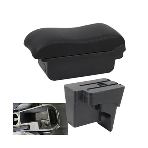 CRJIMX Zentralarmlehnenbox Für Kia K3 BL7 2023 2024 2025 Mittelkonsole Aufbewahrungsbox Mit USB(Eine schwarze Linie Kein USB) von CRJIMX