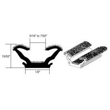 Sperrliste Flexible beflockt Gummi Glas Run Kanal für 1963–1967 Ford und Quecksilber, 1966–1971 Fairlane und Comet und 1972–1975 International Truck – 96 in lang von CRL