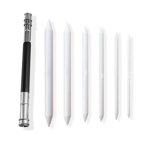 6 Stück Papierwischer Bleistife, Papierwischer Set, Doppelköpfe Papier Stift, Art Papier Stümpfe, Mixer Student Skizze Zeichenwerkzeuge, Mit 1pc Bleistiftverlängerer, Für Student Skizze Zeichnen 6 Stück Papierwischer Bleistife, Papierwischer Set, Doppelköpfe Papier Stift, Art Papier Stümpfe, Mixer Student Skizze Zeichenwerkzeuge, Mit 1pc Bleistiftverlängerer, Für Student Skizze Zeichnen von CRLLDPM
