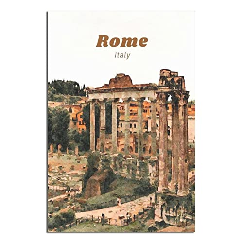 CRONDUS Vintage Rom Italien Reise Poster Leinwand Wandkunst Poster Dekor Malerei Poster von CRONDUS