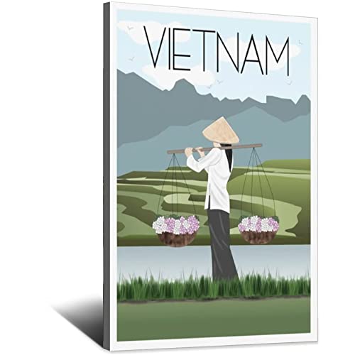 Vietnam Vintage Reise Poster Leinwand Wandkunst Poster Dekor Malerei Poster von CRONDUS
