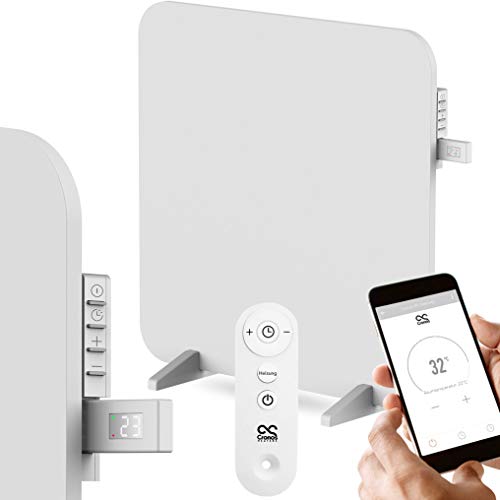 ORIGINAL CRONOS APP Heizpaneel IR Infrarot Heizung 450W TITANIUM mit 3in1 Thermostat Fernbedienung und Wifi Modul - Überhitzungsschutz - Deutscher Hersteller - GS Prüfsiegel von Intertek von Cronos