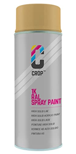CROP Spraydose RAL 1002 Sandgelb - Seidenglanz - 400ml - Lackspray Gelb - 100% farbecht - Schnelltrocknend - Innen & Außen - RAL1002 CROP Spraydose RAL 1002 Sandgelb - Seidenglanz - 400ml - Lackspray Gelb - 100% farbecht - Schnelltrocknend - Innen & Außen - RAL1002 von CROP