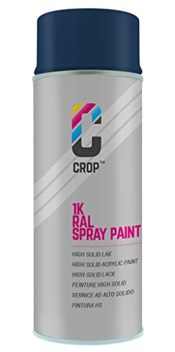 CROP Spraydose RAL 5003 Saphirblau - Matt - 400ml - Lackspray Blau - 100% farbecht - Schnelltrocknend - Innen & Außen - RAL5003 von CROP