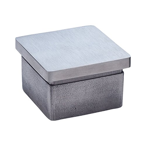 CROSO Endkappe eckig, 60 x 60 mm, Edelstahl geschliffen V2A 1 Stück von CROSO